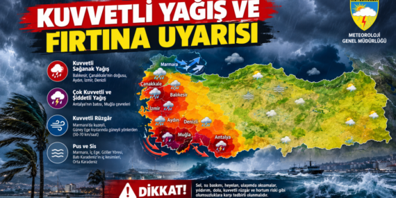 Meteoroloji’den Kuvvetli Yağış ve Fırtına Uyarısı!