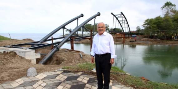 Turnasuyu Kordon Park’ta Yaya Köprüsü Çalışmaları Sürüyor